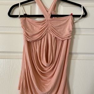 Cute baby pink halter cowl halter